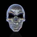 Bronze-colored distressed full face skull mask for Halloween and tactical activities. - One Size / Gold