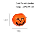 Pequeño cubo de caramelos de calabaza naranja de Halloween, altura 5 cm y anchura 7 cm - Cubo de Calabaza Pequeño