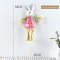 Cute pink Easter rabbit scarecrow garden stake decorative outdoor ornament, 50cm tall - Stick Style (CH397) / 50cm / Pink