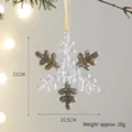 Champagner goldene Schneeflocke Weihnachtsschmuck Anhänger, 11cm x 10.5cm festliche Dekoration. - Schneeflocke Nr. 1 / 11x10.5cm / Champagnergold