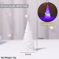 12cm mini LED witte acryl kerstboom met kleurrijk licht voor feestelijke tafeldecor - Acryl Kerstboom / D12cm / Wit