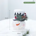 Statuina pupazzo di neve in ceramica con decori natalizi, dimensioni 12x10 cm, vista SKU - Stile Pupazzo di Neve A (T1250) / 12x10cm