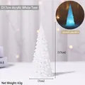 17cm witte acryl LED kerstboom met gekleurde lichtjes voor tafeldecoratie - Acryl Kerstboom / D17cm / Wit