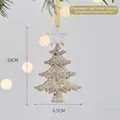 Champagner goldener Glitzer-Weihnachtsbaumschmuck für die Feiertage, 10x6,5cm, 8g - 10x6,5cm