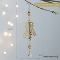 Eleganter goldener 3D-Weihnachtsglocken-Anhänger aus Eisen mit Kristallperle, 28x8 cm. - 3D-Glockenanhänger (LF1039) / 28x8cm / Gold