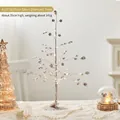 35cm zilveren diamanten kerstboom tafelornament met iriserende kristallen - Zilveren Diamantboom (A23078)