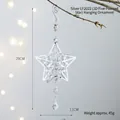 Eleganter silberner 3D-Metallstern-Anhänger für den Weihnachtsbaum, 29x11 cm groß - 3D-Sternanhänger (LF2022) / 29x11cm / Silber