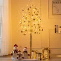Kit Sapin de Noël Lumineux Or 1,8m avec Décorations, Cadeaux et Bonshommes de Neige - Arbre 1.8m Doré (Paquet 7)