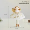 Delicate Christmas angel doll with white mesh skirt and golden wings, 14x11cm SKU - Angel Girl (C221-A) / Gold
