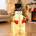Decorazione natalizia pupazzo di neve a LED luminoso per la casa - Ornamento pupazzo di neve / 70x30x20cm