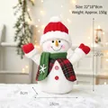 Muñeco de peluche de hombre de nieve de Navidad hecho a mano con gorro rojo y bufanda - Estilo Muñeco de Nieve (HX26510B) / 22*18*8cm