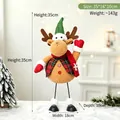 Poupée en peluche renne de Noël avec gilet à carreaux et écharpe rouge décoration - Style Renne (HX26517C)