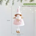 Pink heart angel girl plush ornament for Christmas tree decoration, 22x10.5cm size - Pink Heart Angel / 1 Piece / Pink