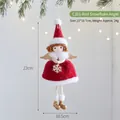 Christmas angel doll hanging ornament with red dress and golden snowflake detail - Red Snowflake Angel / 1 Piece / Red