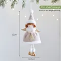 Khaki angel doll Christmas tree ornament, 22cm hanging plush girl figurine decoration - Khaki Tree Angel / 1 Piece / Khaki