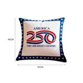 Independence Day linen throw pillow 45x45cm with America 250th anniversary design - Independence Day Pattern 02 (HL-Independence Day Pillow 02) / 45x45cm