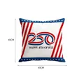 Independence Day 250th anniversary decorative linen pillow cover 45x45cm for sofa - Independence Day Pattern 01 (HL-Independence Day Pillow 01) / 45x45cm