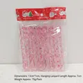 Adornos navideños de carámbanos de plástico rosa para decorar el árbol y las ventanas - 12 Piezas/Paquete / Rosa