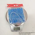 Paquete de 12 adornos navideños de carámbanos azules transparentes con cordón colgante - 12 Piezas/Paquete / Azul