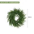 30cm artificial green PE soft rubber Christmas wreath for indoor holiday door decoration - PE Soft Glue Wreath / Diameter 30cm (20T)