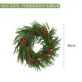 30cm Christmas wreath made of PE pine needles with pine cones and red berries for decor - PE Soft Glue Wreath with Pine Cones and Berries / Diameter 30cm (20T)