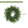 40cm artificial green PE needle Christmas wreath for indoor holiday door decoration - PE Soft Glue Wreath / Diameter 40cm (30T)