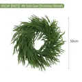 50 cm grüner künstlicher PE-Weihnachtskranz für festliche Innentür-Hängedekoration - PE Weichkleber Kranz / Durchmesser 50cm (40T)