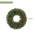 Artificial 40cm Christmas wreath featuring pine needles, cones and berries for door decor - Christmas Wreath (HH2501) / 40CM