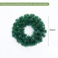 Grüner künstlicher Kiefernnadel-Weihnachtskranz für die Tür, 30 cm Durchmesser - Weihnachts-Tannenkranz / Durchmesser 30cm (60 Spitzen)