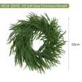 Hochwertiger 60cm grüner künstlicher Weihnachtskranz aus weichem PE-Gummimaterial. - PE Weichkleber Kranz / Durchmesser 60cm (50T)