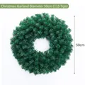 Grüner künstlicher Weihnachtskranz, 50 cm Durchmesser mit 115 Spitzen zur Dekoration - Weihnachts-Tannenkranz / Durchmesser 50cm (115 Spitzen)
