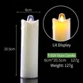 F-014 ιβουάρ ηλεκτρονικό κερί LED με ρεαλιστικό εφέ δακρύων κεριού, ύψος 20,5 cm - 6x20.5cm