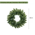 Künstlicher grüner Weihnachtskranz, 30 cm Durchmesser, 60 Spitzen für die Deko - Weihnachtskranz aus Kiefernnadeln / Durchmesser 30cm (60 Spitzen)