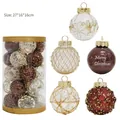25-delige kerstballenset in champagne- en koffietinten voor boomdecoratie - 25 Stuks/Pak / Champagne en Koffie / 6cm