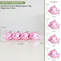 Roze visvormige kerstboomversieringen set van 4 stuks afmetingen 6x8cm per stuk - 4 Stuks Verpakking / Roze