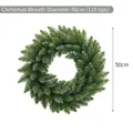 50cm künstlicher grüner Weihnachtskranz mit 115 Tannenspitzen für die Innentürdekoration - Weihnachtskranz aus Kiefernnadeln / Durchmesser 50cm (115 Spitzen)