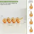 Set of 4 sparkling orange glitter octopus shaped Christmas tree ornaments for festive decor - Octopus Style (E507062) / Set of 4 / Orange