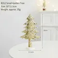 Small gold sequined Christmas tree table decoration, 20cm high festive desktop ornament - B312 Style (B312) / S / Gold