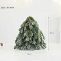 Miniature 30cm PE artificial Christmas tree tabletop decoration with lifelike fir needles - 30cm Five-Prong PE Reverse Tying Tree / 30cm