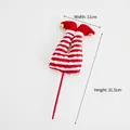 Creative plush red and white striped elf legs Christmas tree topper decoration insert - Style A Red and White Elf Legs