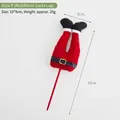 Red and black Santa legs fabric stick decoration for Christmas tree arrangement and home decor - Style B Red and Black Santa Legs