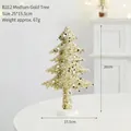 Petit sapin de Noël doré étincelant avec paillettes pour décoration de table festive - Style B312 (B312) / M / Or