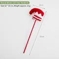Rot-weiß gestreifter Elfenhut-Weihnachtsbaum-Stecker, 32 cm Gesamthöhe - Rot-Weißer Elfenhut Stil B