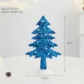 Élégant sapin de Noël bleu à paillettes pour bureau, décoration festive de 20 cm de haut - Style B312 (B312) / M / Bleu