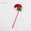 Kreative Weihnachts-Wichtelmütze Baumschmuck-Stab in rot und grün 32cm Modell D - Rot-Grün-Weißer Elfenhut Stil D