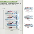 Silver zeppelin airship Christmas tree ornaments set of 3 with package and individual dimensions - Spaceship Style (E507047) / Set of 3 / Silver