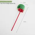 Weihnachts Elf Hut Deko Stecker mit rot-grünen Pailletten und Glocke am Stab - Rot-Grüner Elfenhut Stil A