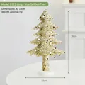 Élégant sapin de Noël de table doré à paillettes de 30 cm pour décoration de fête - Style B312 (B312) / L / Or