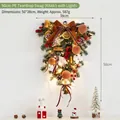 Goutte de Noël en PE kaki 50cm faite à la main avec LED chaudes et nœud en velours - Arbre en Larme (Kaki) Avec Lumière