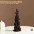 25 cm Brauner Origami-Papier Weihnachtsbaum Schreibtischdeko für festliche Feiertage - 25cm / Braun